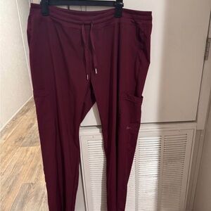 White Cross XL Jogger Scrub Pant with Drawstring Waist